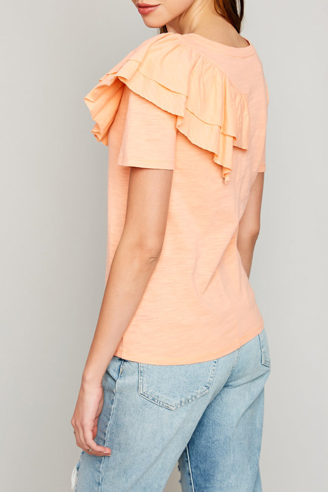 Asymmetrical Ruffled T-Shirt (Mother: Mommy and Me) – Heart & Soul