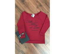 Faith, Hope, & Love (Ladies rough edge shirt) - Heart & Soul Clothing Co.