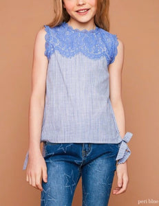 Lace Detail Sleeveless Blouse (Daughter: Mommy & Me) - Heart & Soul Clothing Co.