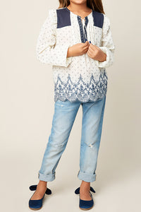 Embroidered Bell Sleeved Blouse (Daughter: Mommy and Me) - Heart & Soul Clothing Co.