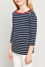 Side Button Striped Top (Daughter: Mommy and Me) - Heart & Soul Clothing Co.