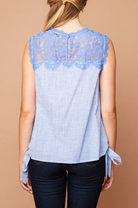 Lace Detail Sleeveless Blouse (Mother: Mommy and Me) - Heart & Soul Clothing Co.