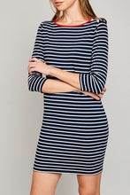 Side Button Striped Shift Dress (Mother: Mommy and Me) - Heart & Soul Clothing Co.