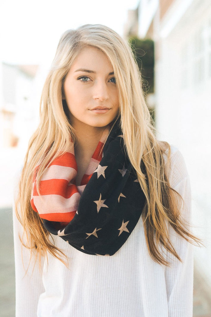 American Flag Infinity Scarf - Heart & Soul Clothing Co.