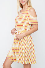 Striped Cold Shoulder Dress (Mother: Mommy and Me) - Heart & Soul Clothing Co.