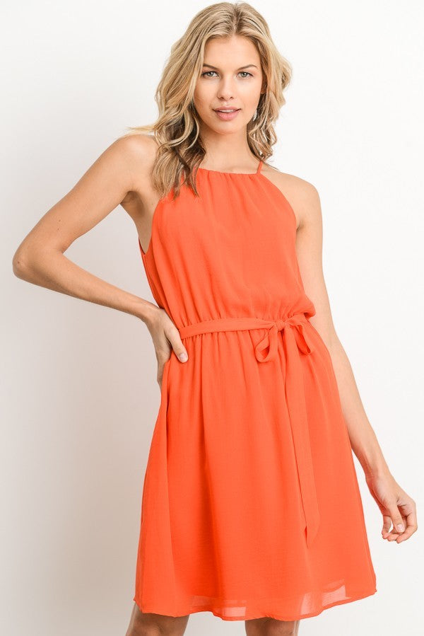 Coral Chiffon Halter Dress Heart & Soul Clothing Co. Coral Chiffon Halter Dress Heart & Soul Clothing Co.