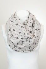 Taupe Floral Infinity Scarf - Heart & Soul Clothing Co.